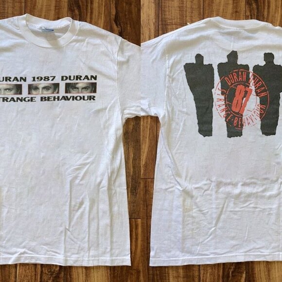 Duran Duran Strange Behaviour 1987 Concert Tour Rock Band Graphic Fan T-Shirt 90 - Picture 1 of 6